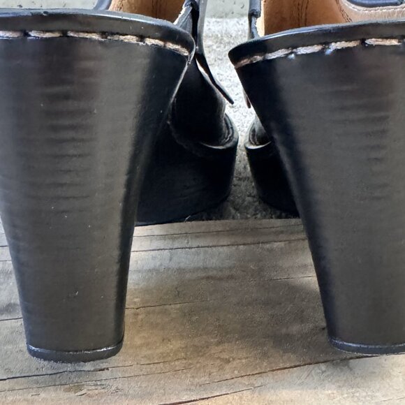 BORN WOMEN'S BLACK LEATHER HEEL SLIP-ON COMFORT SHOES SIZE 6 - Picture 11 of 16